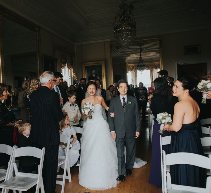 Bridal Entrance | Pronovias Gown | Wedding Ceremony | Errol Park Wedding Venue, Scotland | Jen Owens Images