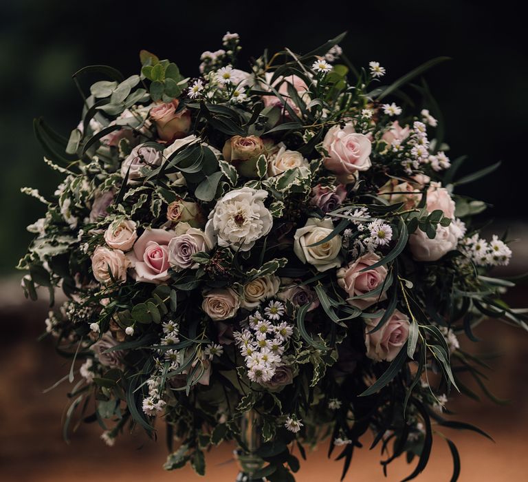 Elegant Pronovias Bride For A Destination Wedding At Chateau de Cazenac With Rustic Rose Floral Arrangements And Images From Samuel Docker