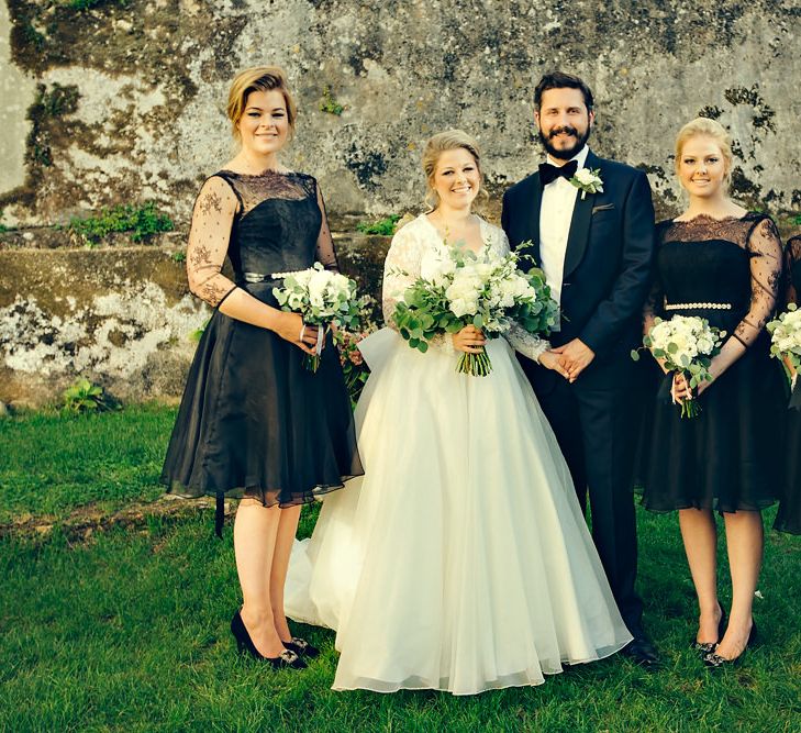 Bride & Bridesmaids in Bride in Bespoke Lyn Ashworth by Sarah Barrett Dresses