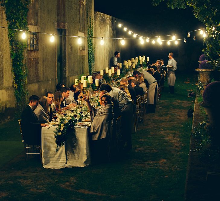 Festoon Light Outdoor Reception