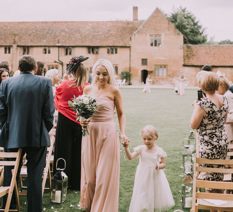 Stunning Ronald Joyce Bride For A Family Wedding At Leez Priory With Large Wedding Party & Bridesmaids In Pink With Images From Nataly J Photography