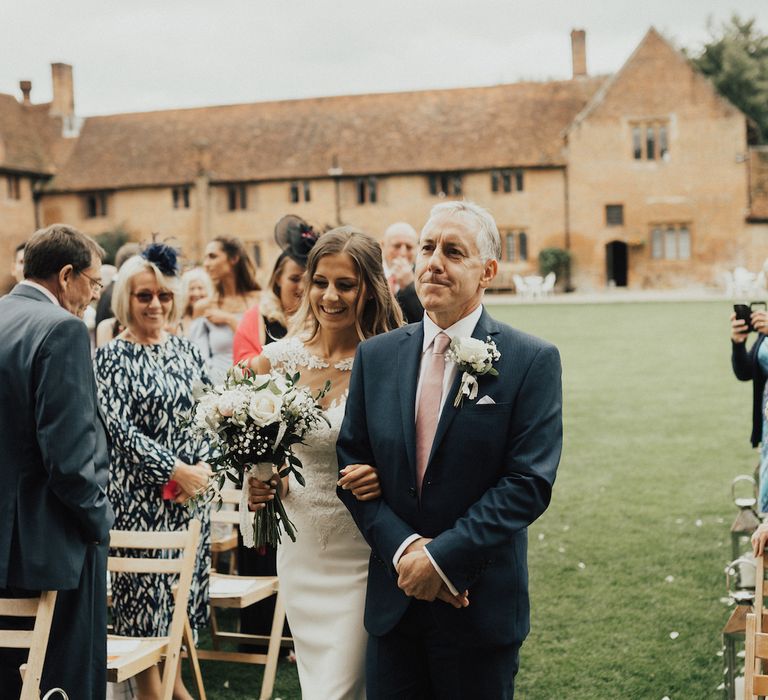 Stunning Ronald Joyce Bride For A Family Wedding At Leez Priory With Large Wedding Party & Bridesmaids In Pink With Images From Nataly J Photography