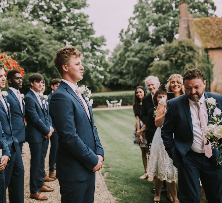 Stunning Ronald Joyce Bride For A Family Wedding At Leez Priory With Large Wedding Party & Bridesmaids In Pink With Images From Nataly J Photography