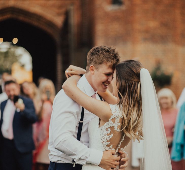 Stunning Ronald Joyce Bride For A Family Wedding At Leez Priory With Large Wedding Party & Bridesmaids In Pink With Images From Nataly J Photography