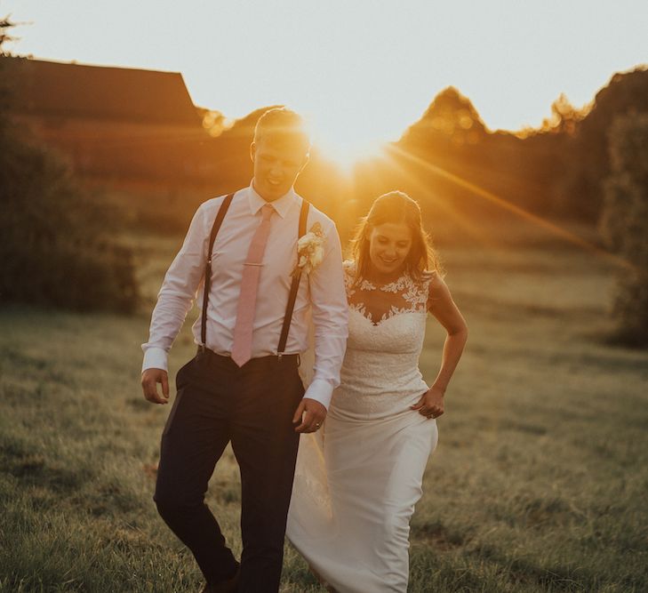 Stunning Ronald Joyce Bride For A Family Wedding At Leez Priory With Large Wedding Party & Bridesmaids In Pink With Images From Nataly J Photography