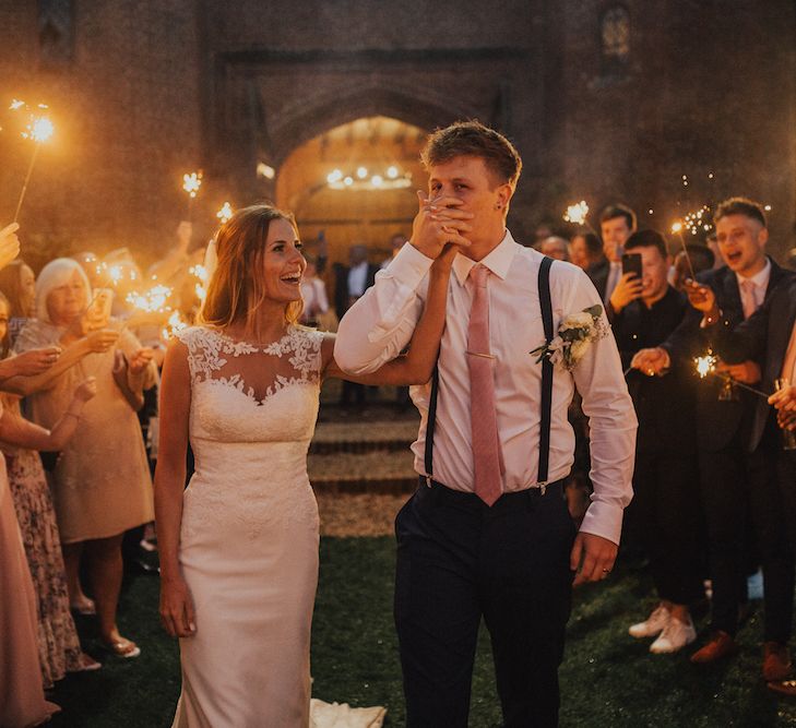 Stunning Ronald Joyce Bride For A Family Wedding At Leez Priory With Large Wedding Party & Bridesmaids In Pink With Images From Nataly J Photography