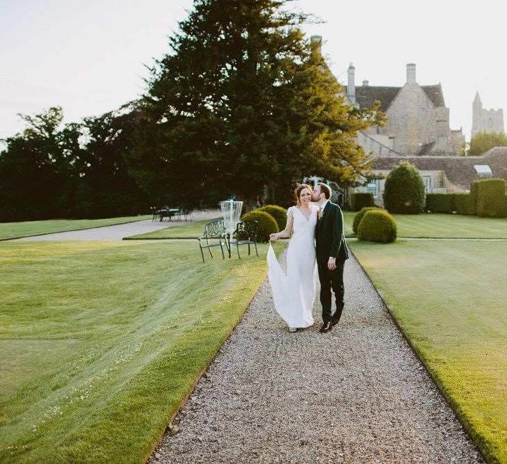 Bride in Rose & Delilah Gown | Groom in Donegal Green Wool Three Piece Suit from Beggars Run | David Jenkins Photography | Confetti & Silk Films