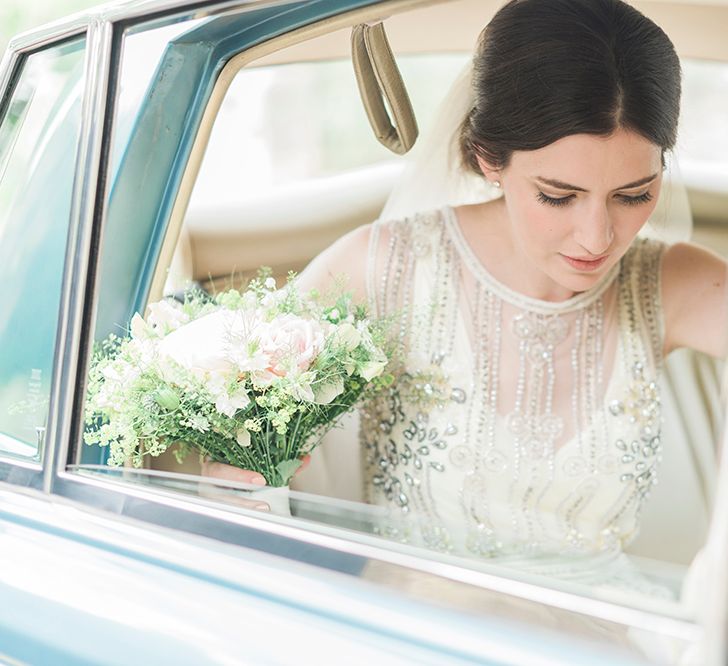 Bride in Vintage Inspired Vicky Rowe Wedding Dress | Razia N Jukes Photography