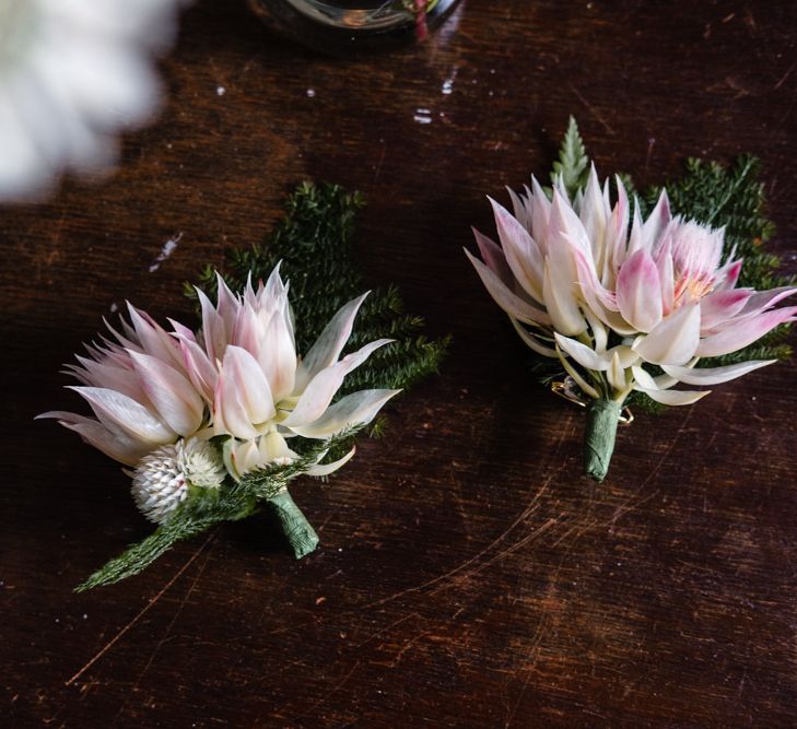 Buttonhole | Chic London Wedding at St Bartholomew the Great Church & St John Bar & Restaurant | Helen Abraham Photography