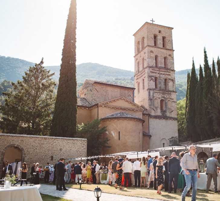 Elegant Italian Destination Wedding At Abbazia San Pietro Umbria With Bride In Charlotte Simpson And Images From Paolo Ceritano