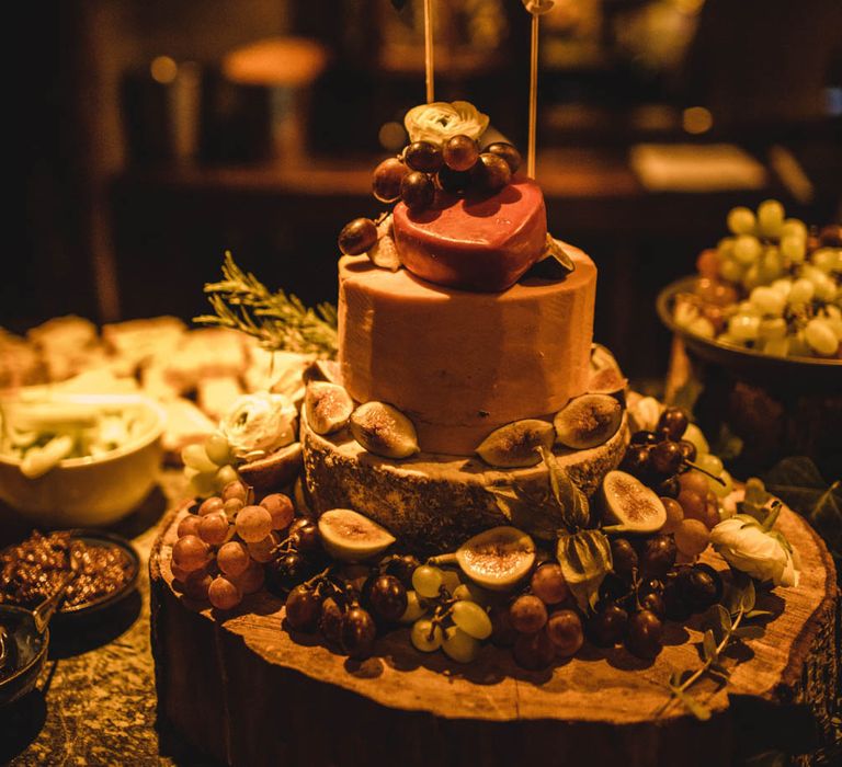 Cheese Tower For Pub Wedding At The White Horse Chichester With Bride In Limor Rosen And Groom In Ted Baker With Images From Victoria Popova Photography