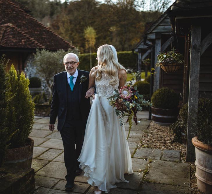 Bride In Limor Rosen // Pub Wedding At The White Horse Chichester With Bride In Limor Rosen And Groom In Ted Baker With Images From Victoria Popova Photography