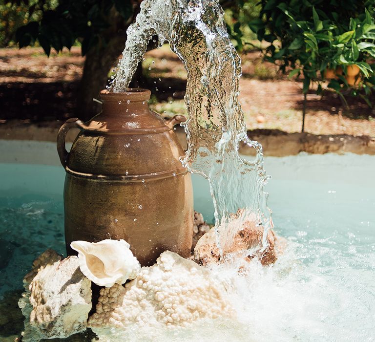 Water feature | Ibiza Wedding | Liberty Pearl Photography