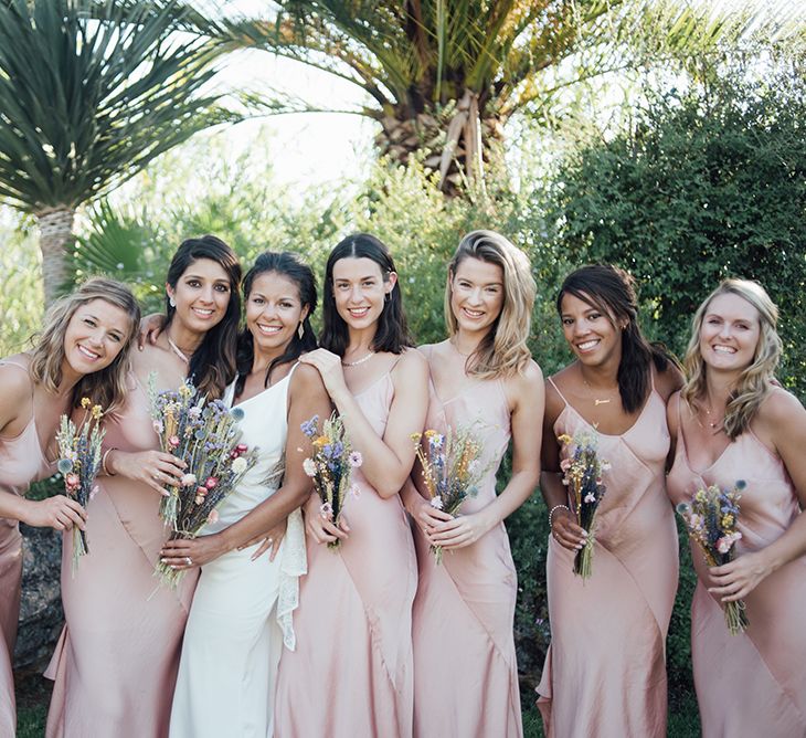 The bride and her bridesmaids | Asos | Ibiza Wedding | Liberty Pearl Photography