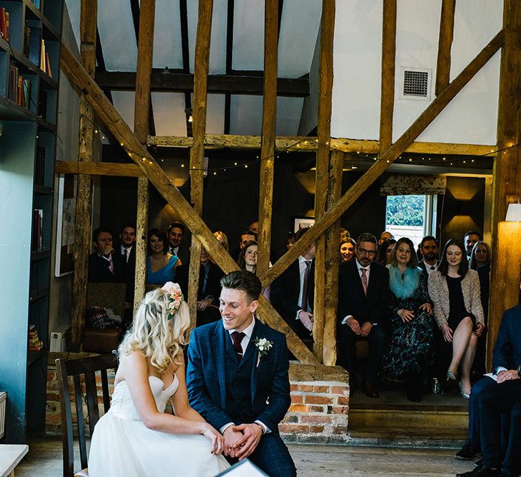 Wedding Ceremony | Bride in Halfpenny London Bridal Separates | Groom in Pendulum Menswear Suit | Jacqui McSweeney Photography | KiteBox Films