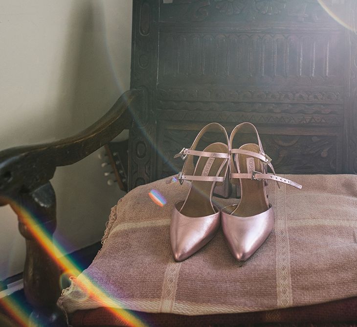 Rose Gold Bridal Shoes | Jacqui McSweeney Photography | KiteBox Films