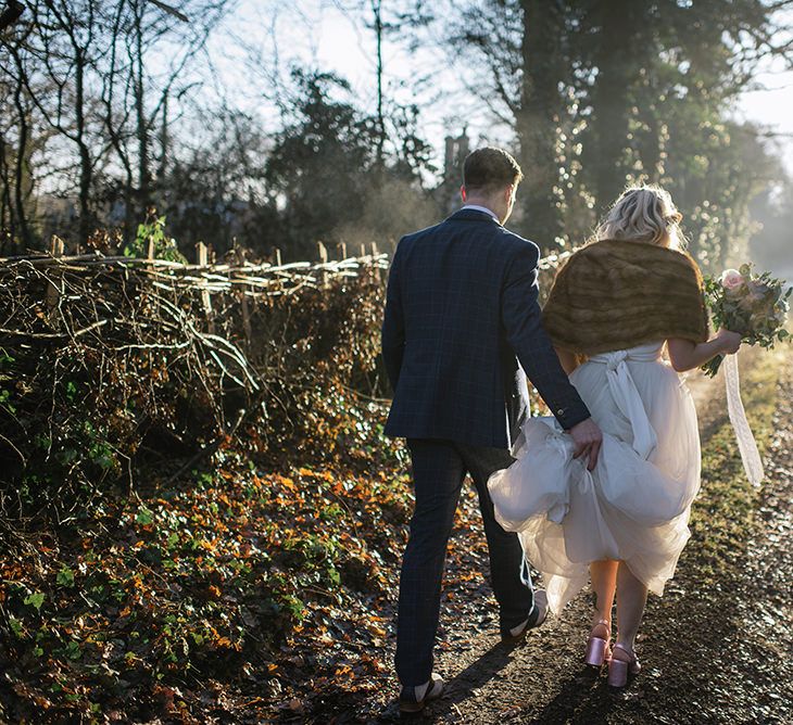 Bride in Halfpenny London Bridal Separates | Groom in Pendulum Menswear Suit | Jacqui McSweeney Photography | KiteBox Films