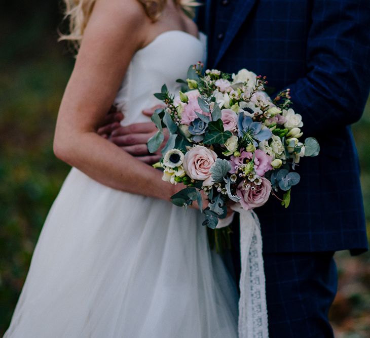 Pastel Wedding Bouquet | Bride in Halfpenny London Bridal Separates | Jacqui McSweeney Photography | KiteBox Films