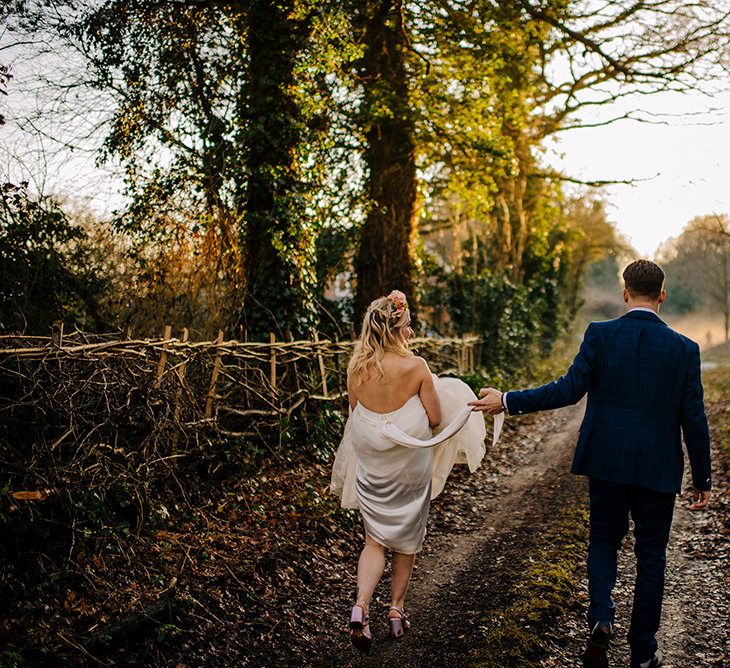 Bride in Halfpenny London Bridal Separates | Groom in Pendulum Menswear Suit | Jacqui McSweeney Photography | KiteBox Films