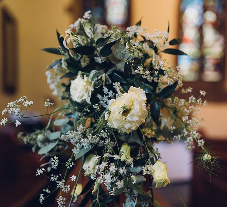 Church Pew End Wedding Flowers | Miss Gen Photography