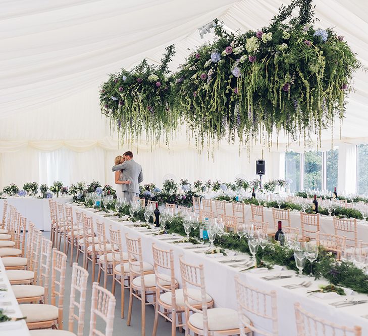 Hanging Floral Display | Marquee Reception | Miss Gen Photography