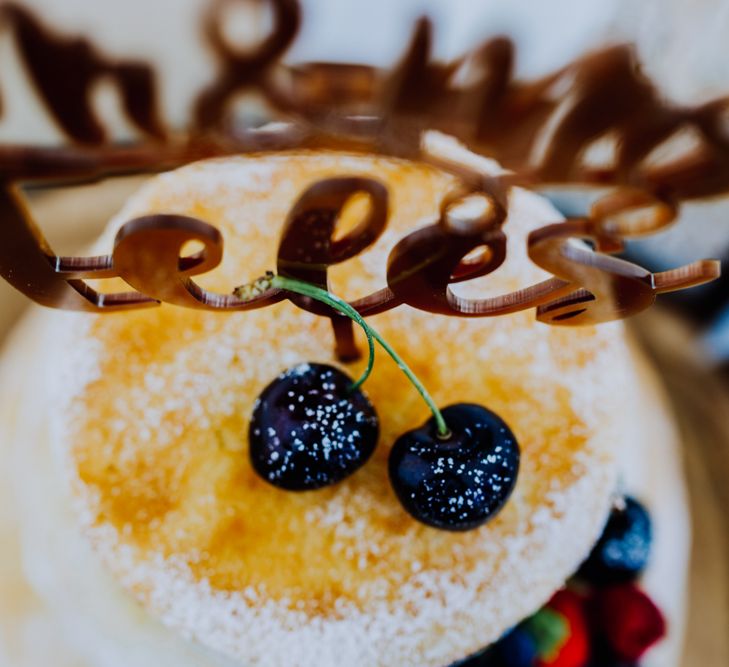 Naked Wedding Cake | Stylish Woodland Wedding in Cheshire | Clara Cooper Photography | Story Board Weddings Films