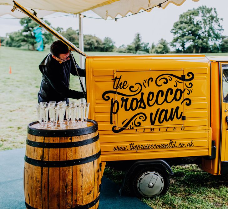 Prosecco Van | Stylish Woodland Wedding in Cheshire | Clara Cooper Photography | Story Board Weddings Films