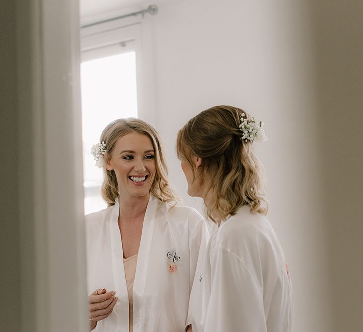 Wedding Morning Preparations | Elegant Black Tie Wedding with White Flowers at The Cleveland Tontine, North Yorkshire | Georgina Harrison Photography