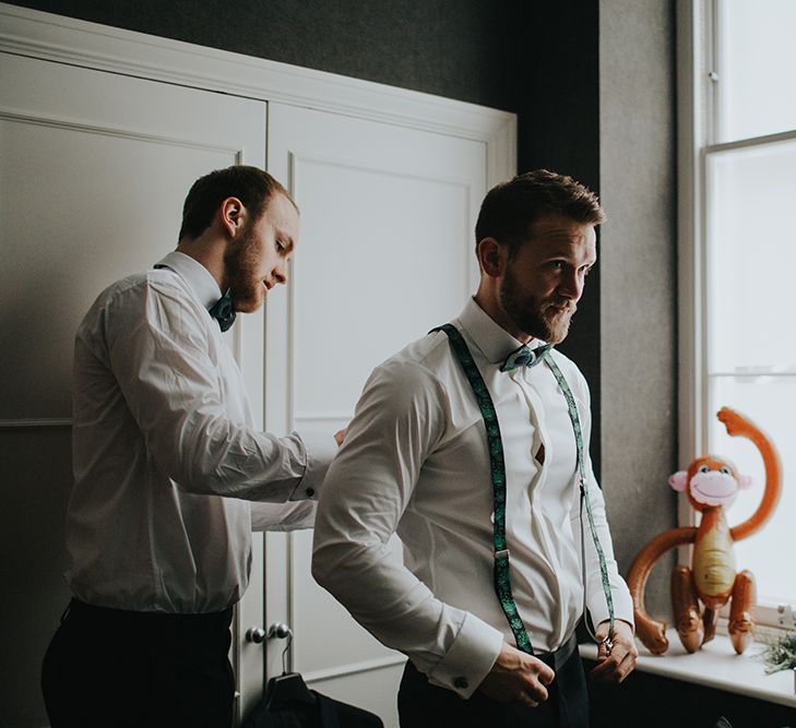 Groom In Braces For Wedding Day