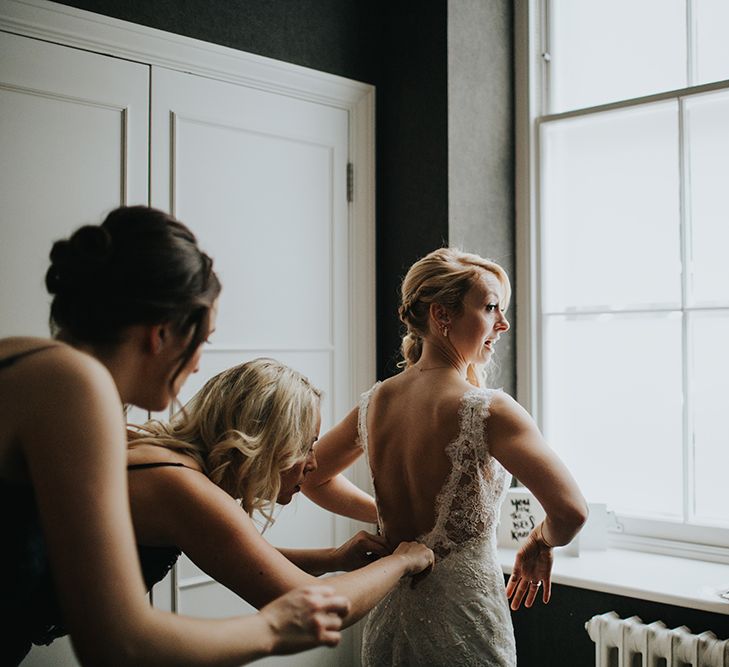 Intimate Winter Wedding At The Haymarket Hotel London With Bride In Caroline Castigliano