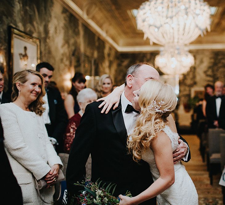 Intimate Winter Wedding At The Haymarket Hotel London With Bride In Caroline Castigliano