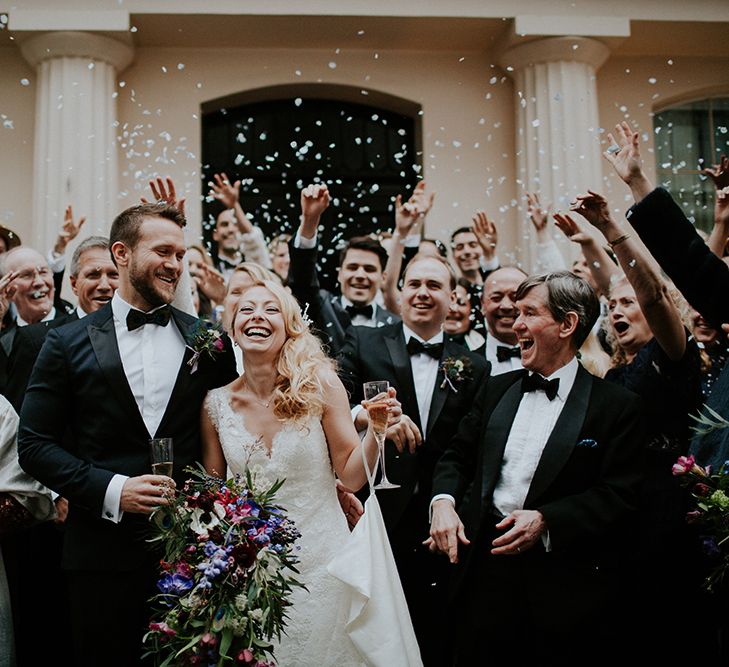 Intimate Winter Wedding At The Haymarket Hotel London With Bride In Caroline Castigliano