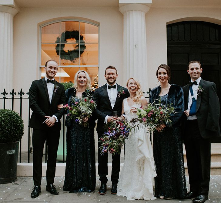 Intimate Winter Wedding At The Haymarket Hotel London With Bride In Caroline Castigliano