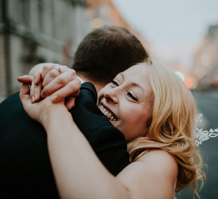 Intimate Winter Wedding At The Haymarket Hotel London With Bride In Caroline Castigliano