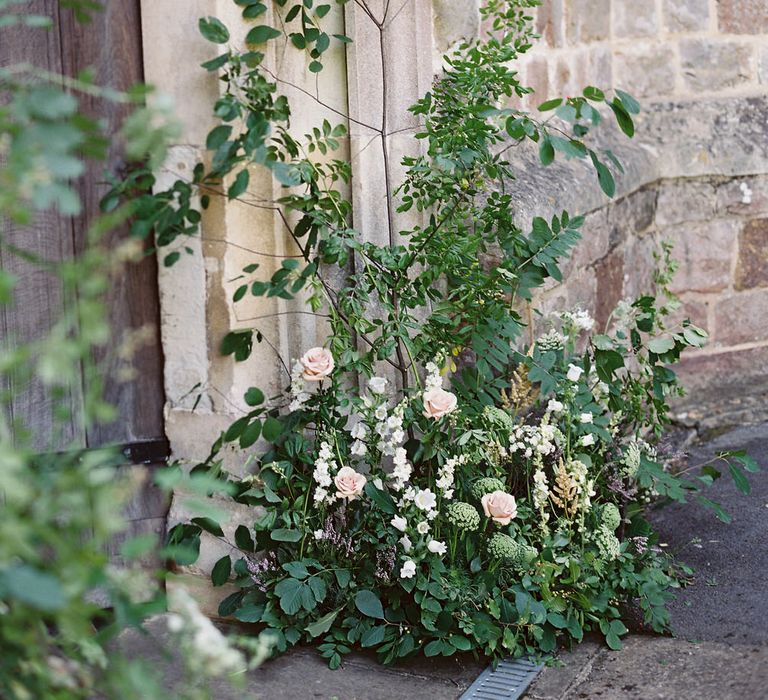 Church Wedding With Floral Arch // Image By Taylor And Porter