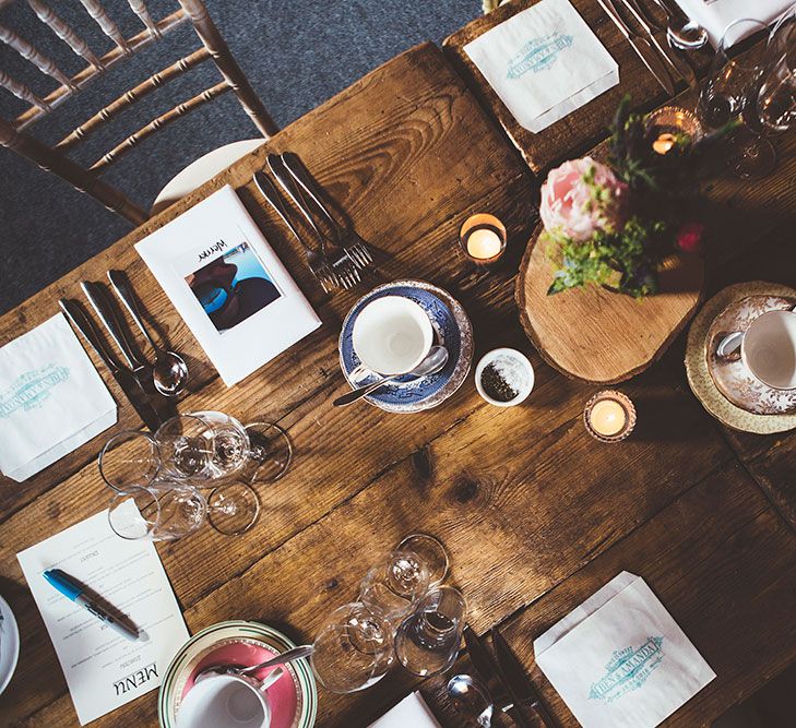 Polaroid Place Setting Wedding Details