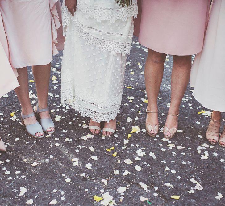 Bridesmaid Shoes & Confetti