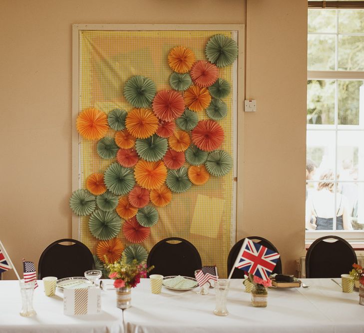 Paper Decor For A Village Hall Wedding