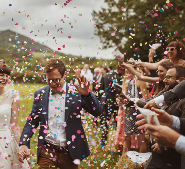 Confetti Shot Bride & Groom