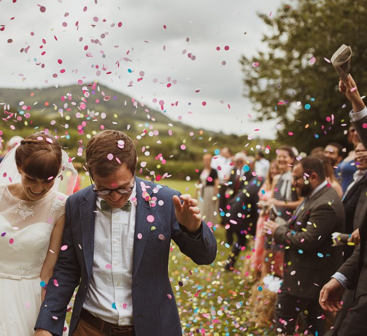 Confetti Shot Bride & Groom