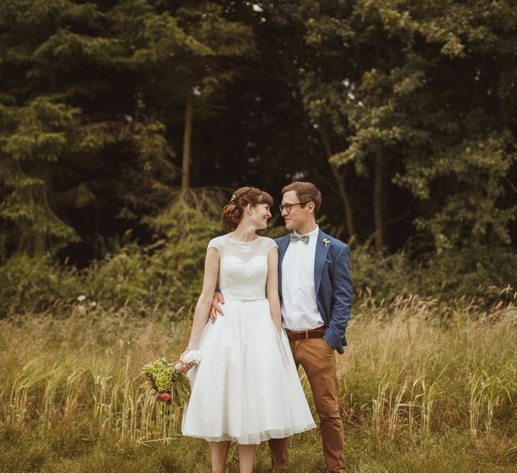 Bride In 50s Style Wedding Dress