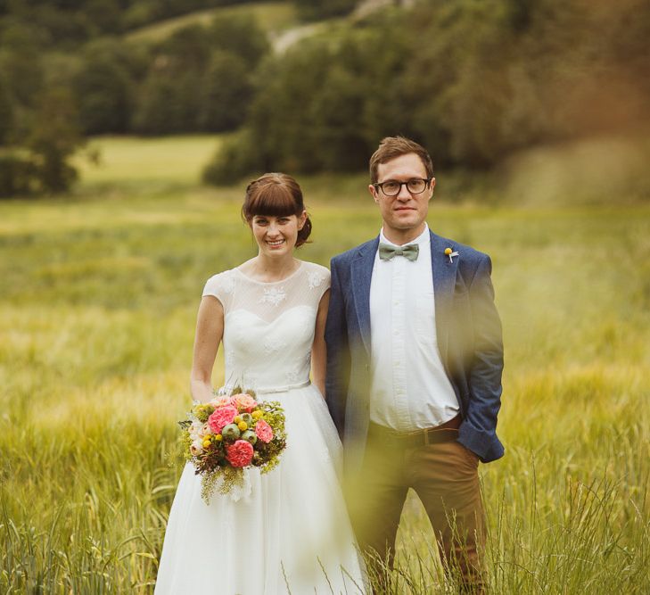 Bride In 50s Style Wedding Dress