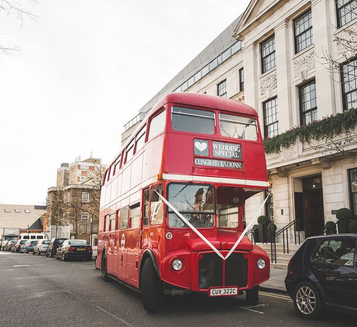 Red London Bus Wedding Transport