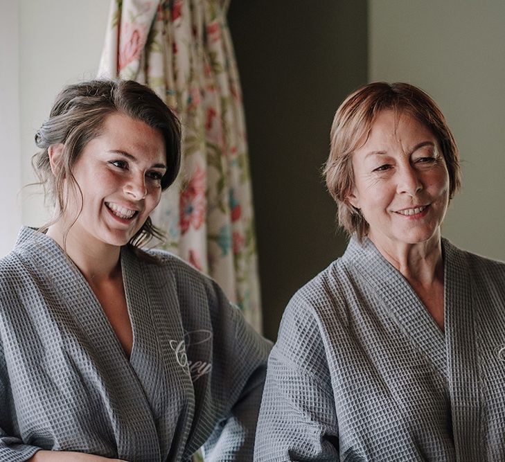 Personalised Getting Ready Robes | Wedding Morning Bridal Preparations | White and Silver English Country Garden At Home Marquee Wedding | Jason Mark Harris Photography