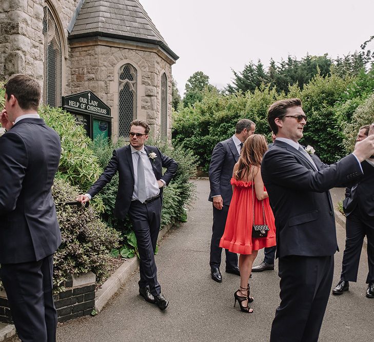 Wedding Guests | White and Silver English Country Garden At Home Marquee Wedding | Jason Mark Harris Photography