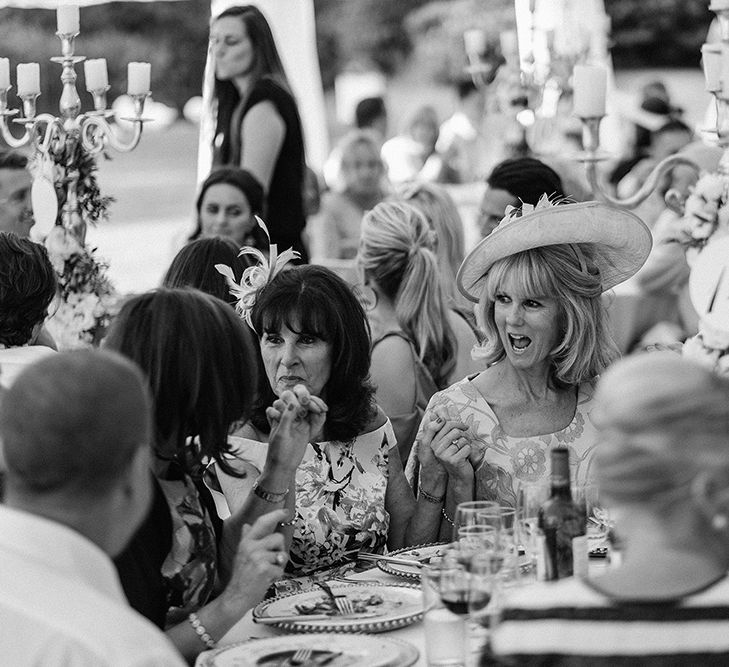 Wedding Guests | White and Silver English Country Garden At Home Marquee Wedding | Jason Mark Harris Photography