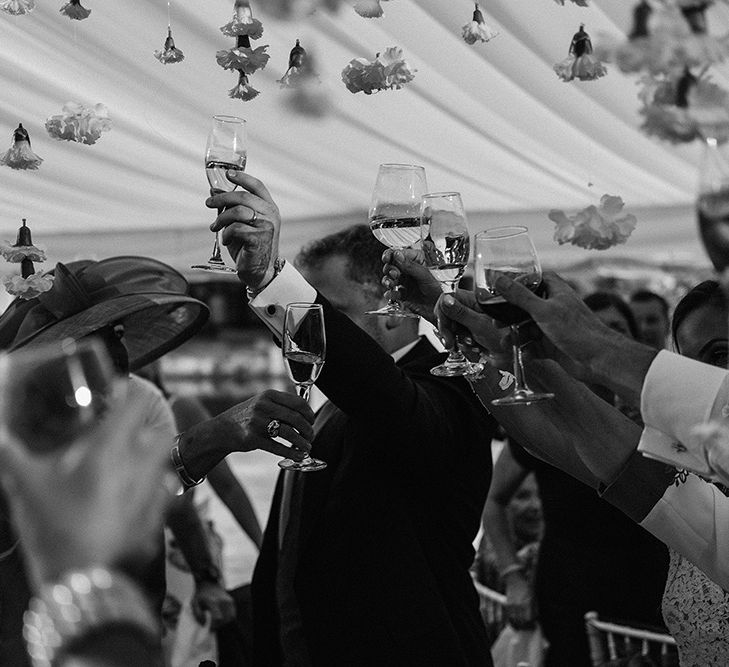 Evening Reception | White and Silver English Country Garden At Home Marquee Wedding | Jason Mark Harris Photography