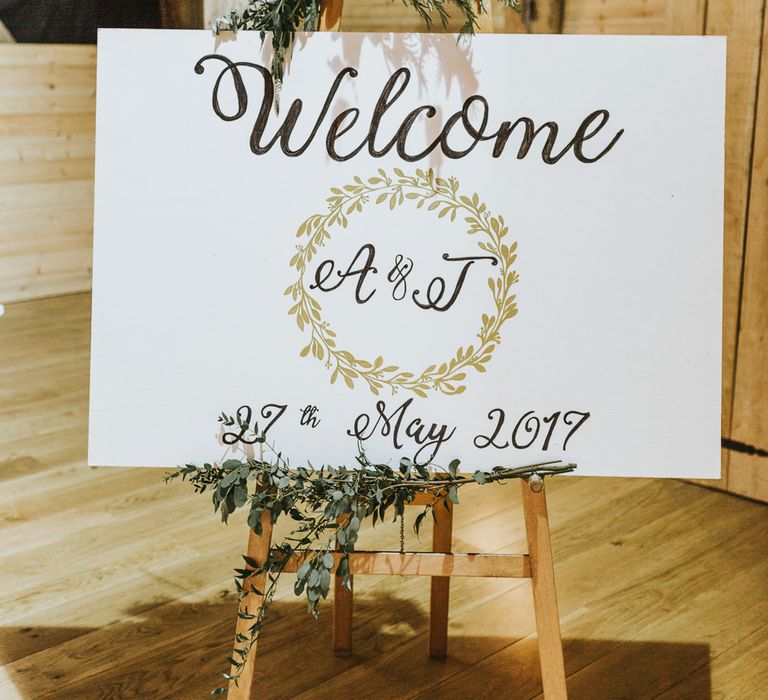 DIY Barn Wedding With Fairy Lights At The Great Barn Titchfield With Bride In Rolling In Roses Dress & Images From Joasis Photography