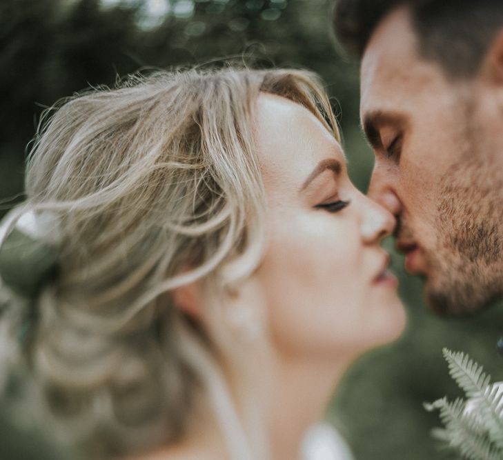 DIY Barn Wedding With Fairy Lights At The Great Barn Titchfield With Bride In Rolling In Roses Dress & Images From Joasis Photography