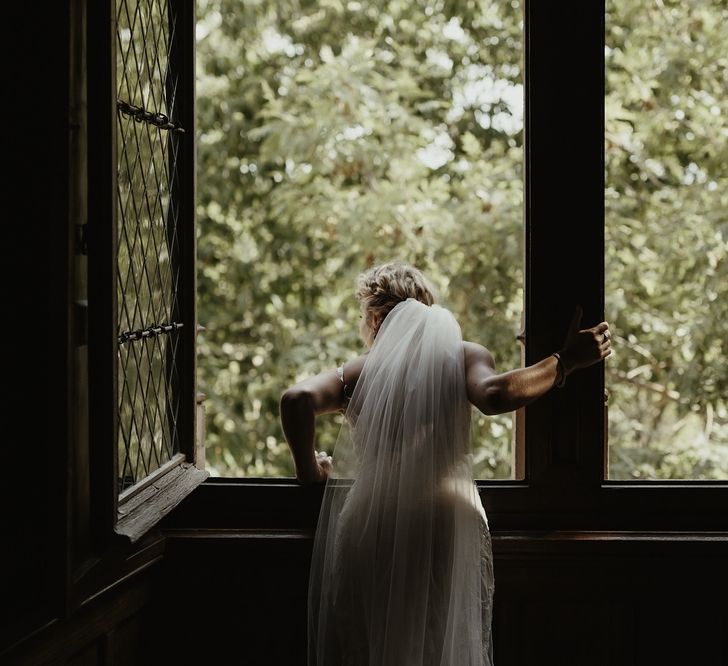 Bride in Lace Stella York Gown | Outdoor Destination Wedding at Château de Saint Martory in France Planned by Senses Events | Danelle Bohane Photography | Matthias Guerin Films